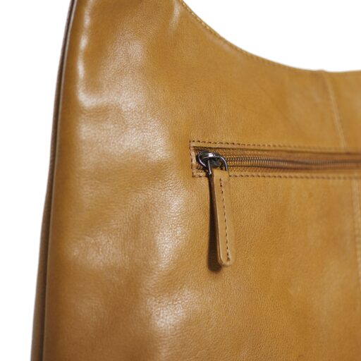 DANIEL RAY dámska kožená kabelka do ruky aj cez rameno Mudgee DRL16.1618.16 žltá detail zadná strana