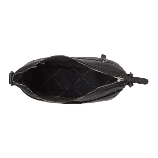 Dámska kožená crossbody kabelka / taška cez rameno The Chesterfield Brand Henderson čierna C48.130900 - otvorená