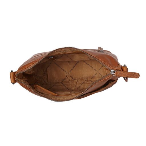 Dámska kožená crossbody kabelka / taška cez rameno The Chesterfield Brand Henderson koňaková C48.130931 - otvorená