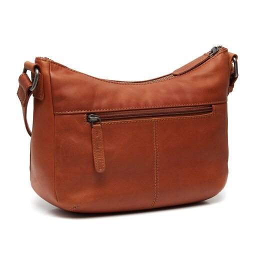 The Chesterfield Brand Malá kožená kabelka cez rameno / crossbody Henderson koňaková C48.130931 - zadná strana