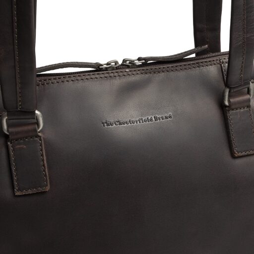 The Chesterfield Brand Dámska kožená kabelka Isara C40.111001 hnedá logo