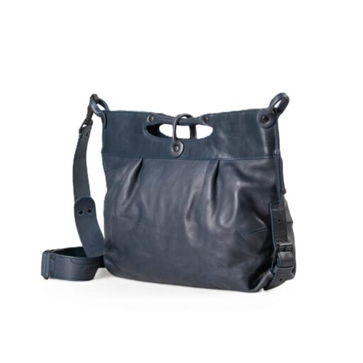 aunts & uncles Dámska kožená kabelka cez rameno / crossbody 2v1 Grandma´s Luxury Club Mrs. Muffin 40301-114 modrá