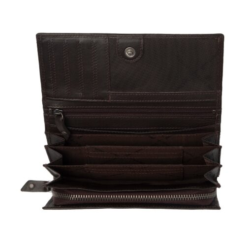 The Chesterfield Brand dámska kožená peňaženka RFID Arvento C08.054701 hnedá otvorená