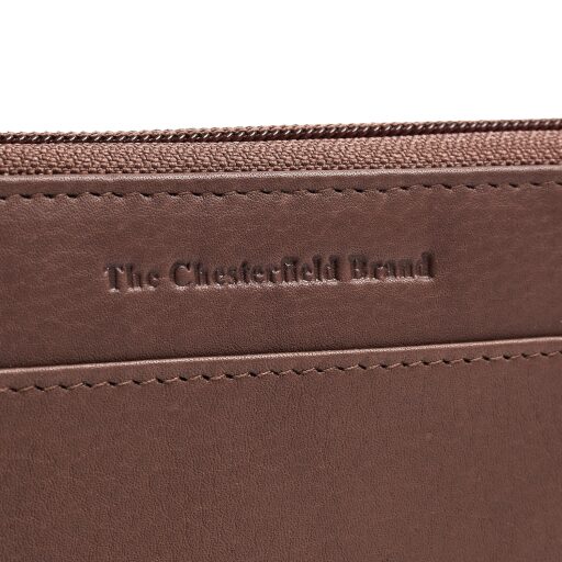 The Chesterfield Brand Dámska kožená peňaženka RFID Mirelle hnedá logo