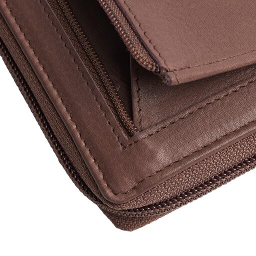 The Chesterfield Brand Dámska kožená peňaženka RFID Mirelle hnedá detail