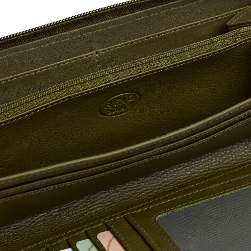 The Chesterfield Brand Dámska kožená peňaženka RFID Mirelle olivová rfid