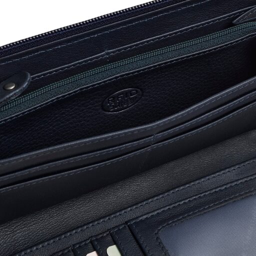 The Chesterfield Brand Dámska kožená peňaženka RFID Mirelle tmavomodrá rfid
