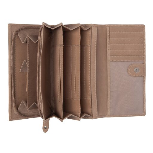 The Chesterfield Brand Dámska kožená peňaženka RFID Valetta C08.062639 béžová otvorená