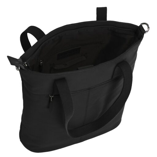 DANIEL RAY dámska kožená shopper kabelka Ulverstone DRL18.1593.00 čierna otvorená