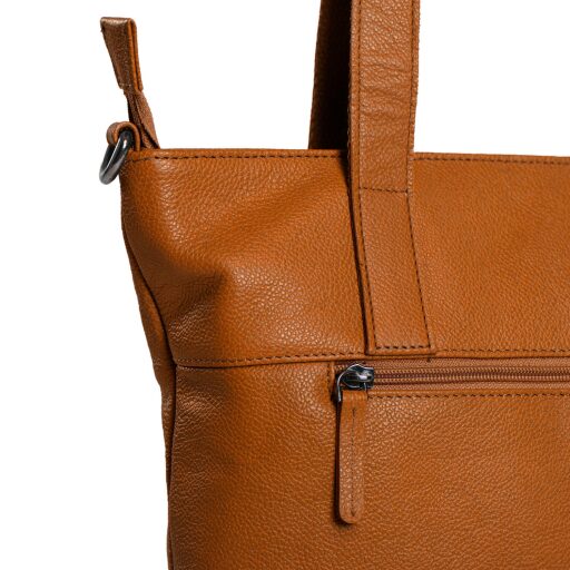 DANIEL RAY dámska kožená shopper kabelka Ulverstone DRL18.1593.31 koňaková detail