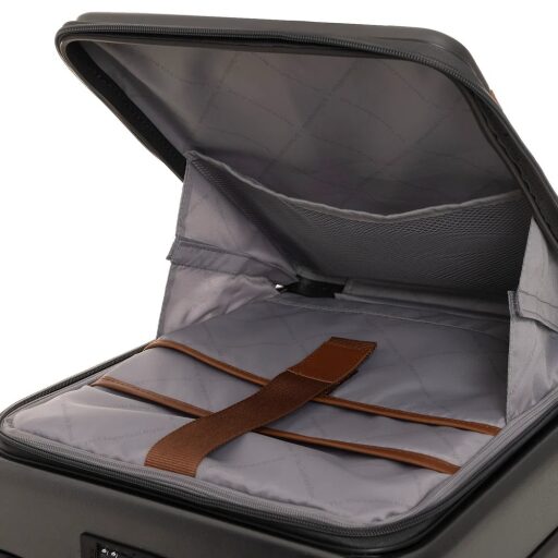 The Chesterfield Brand Kabínový kufor na notebook C21.600138 Zuna+ tmavošedá predná priehradka