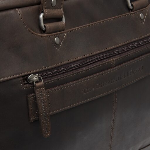The Chesterfield Brand Kožená taška na notebook Montara C40.110601 hnedá zadná priehradka