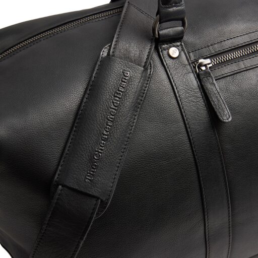 The Chesterfield Brand Kožená cestovná taška - weekender Amaris C20.006500 čierna polstrovaný ramenný popruh