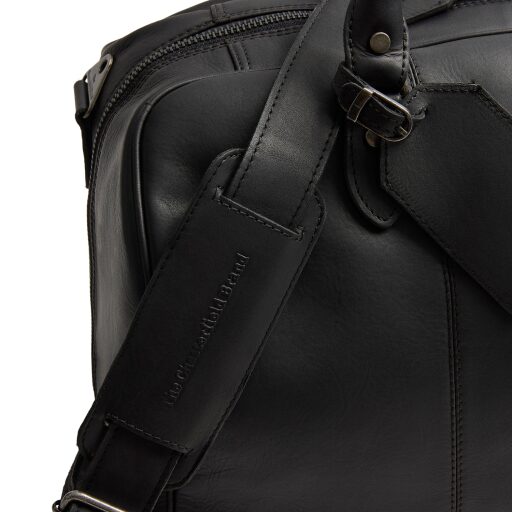 The Chesterfield Brand Kožená cestovná taška - weekender C20.007000 Liam II čierna polstrovaný popruh