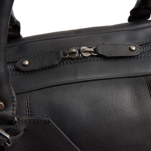 The Chesterfield Brand Kožená cestovná taška - weekender C20.007000 Liam II čierna dvojcestný zips