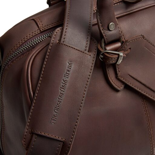 The Chesterfield Brand Kožená cestovná taška - weekender C20.007001 Liam II hnedá vystužený popruh
