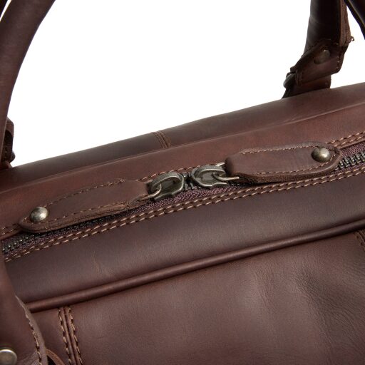 The Chesterfield Brand Kožená cestovná taška - weekender C20.007001 Liam II hnedá dvojcestný zips