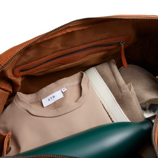 The Chesterfield Brand Kožená cestovná taška - weekender C20.007031 Liam II koňak vnútorné priehradky