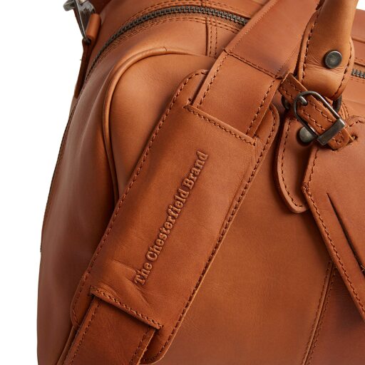 The Chesterfield Brand Kožená cestovná taška - weekender C20.007031 Liam II koňak polstrovaný popruh