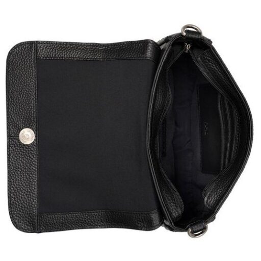 BURKELY Kožená crossbody kabelka Always Ava 1001204.65.10 čierna otvorená