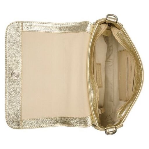 BURKELY Kožená crossbody kabelka Always Ava 1001204.65.67 zlatá otvorená