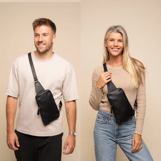 The Chesterfield Brand Kožená crossbody taška Isley C58.034700 čierna pánska aj dámska