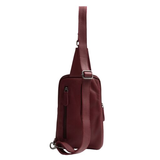 The Chesterfield Brand Kožená crossbody taška Isley C58.034718 vínovo červená zadná strana