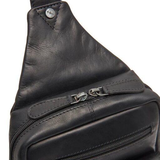 The Chesterfield Brand kožená crossbody taška Turella C58.071400 čierna dvojcestný zips