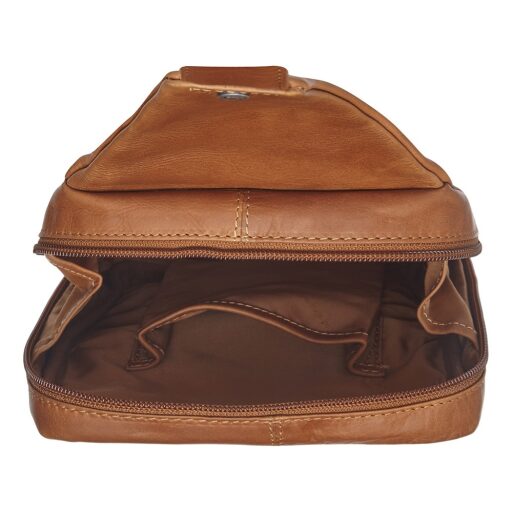 The Chesterfield Brand kožená crossbody taška Turella C58.071431 koňaková otvorená