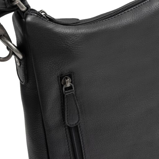 The Chesterfield Brand Kožená kabelka - batoh 2v1 Azura C48.143800 čierna predná priehradka