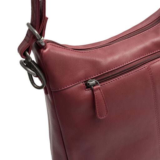 The Chesterfield Brand Kožená kabelka - batoh 2v1 Azura C48.143818 vínovo červená zadná priehradka