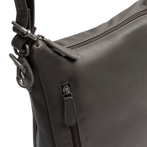 The Chesterfield Brand Kožená kabelka - batoh 2v1 Azura C48.143833 tmavošedá predná priehradka