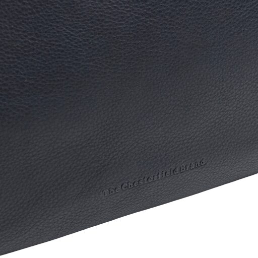 The Chesterfield Brand Kožená kabelka - batoh 2v1 Azura tmavo modrá logo