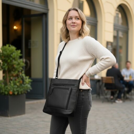 The Chesterfield Brand Kožená kabelka - batoh 2v1 Caldero C58.034600 čierna na modelke