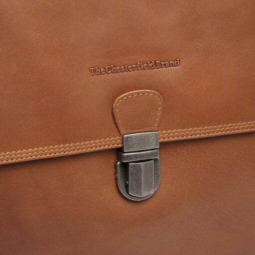 The Chesterfield Brand Kožená kabelka do ruky aj cez rameno Angera C48.136431 koňaková logo