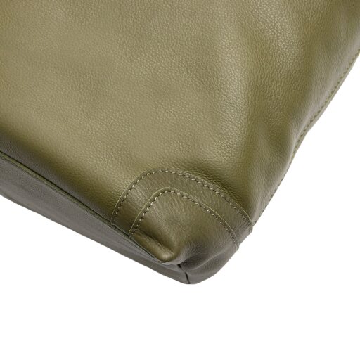 The Chesterfield Brand Kožená kabelka do ruky aj cez rameno Astero C48.142302 olivová detail prešitia