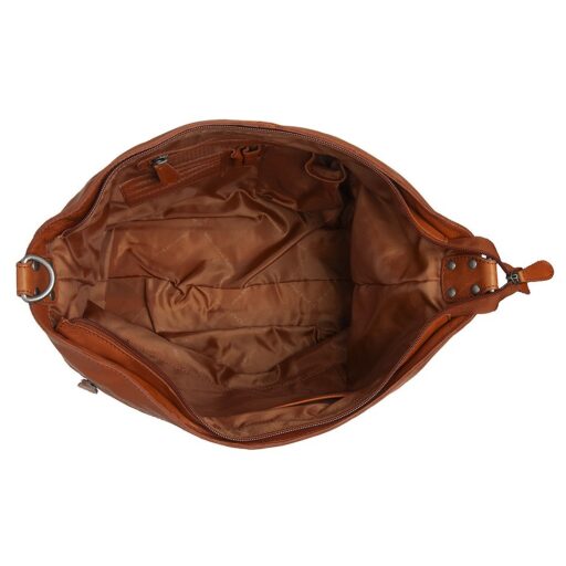The Chesterfield Brand Kožená kabelka do ruky aj cez rameno Astero C48.142331 koňaková otvorená