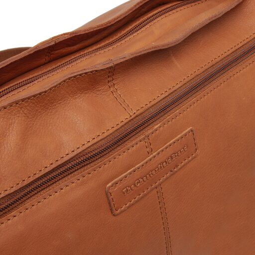 The Chesterfield Brand Kožená kabelka do ruky aj cez rameno Astero C48.142331 koňaková logo