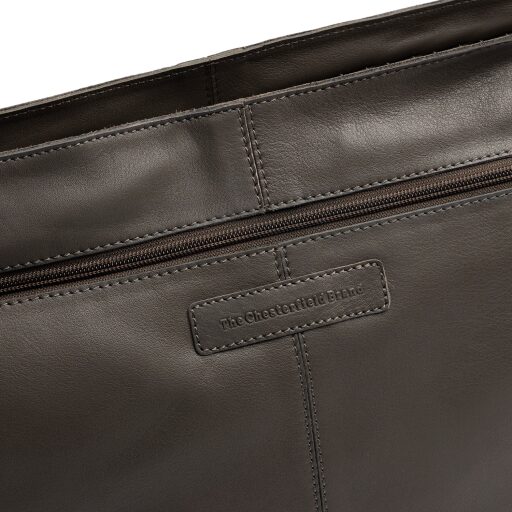 The Chesterfield Brand Kožená kabelka do ruky aj cez rameno Astero C48.142333 tmavo sivá logo