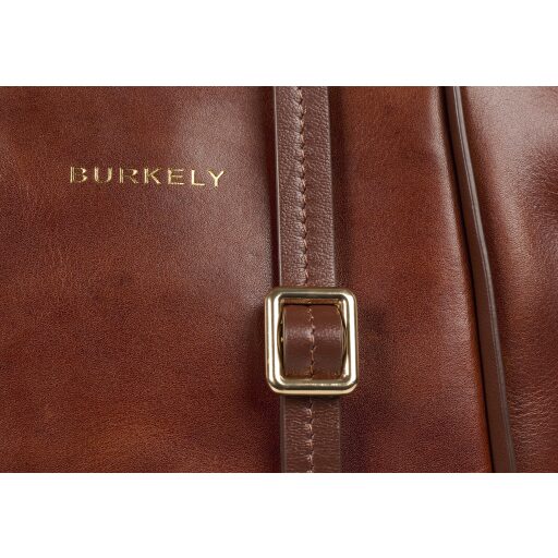 BURKELY kožená kabelka do ruky aj cez rameno Fine Florence 1001702.34.23 hnedá logo