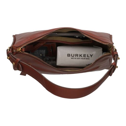 BURKELY Kožená kabelka do ruky aj cez rameno Fine Florence 1001711.34.23 hnedá
