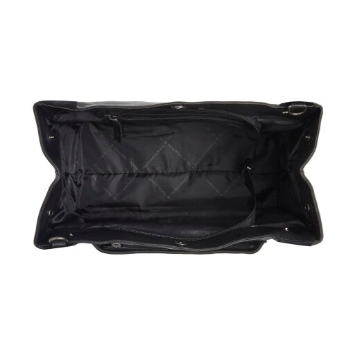 The Chesterfield Brand Kožená kabelka do ruky aj cez rameno Fioline C48.139500 čierna otvorená