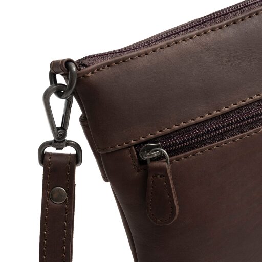 The Chesterfield Brand kožená kabelka do ruky aj cez rameno Harlan C48.144001 hnedá zadná priehradka