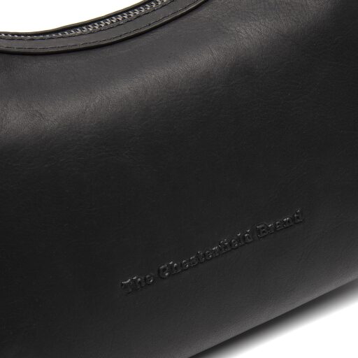 The Chesterfield Brand kožená kabelka do ruky aj cez rameno Nancy C48.138000 čierna logo