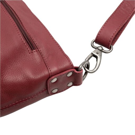 The Chesterfield Brand Kožená kabelka do ruky aj cez rameno Zarita C48.142218 vínovo červená