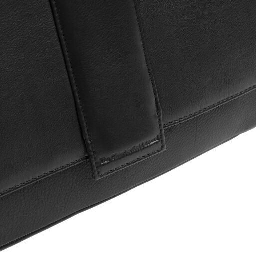 The Chesterfield Brand Kožená kabelka cez rameno Zora C48.144400 čierna logo