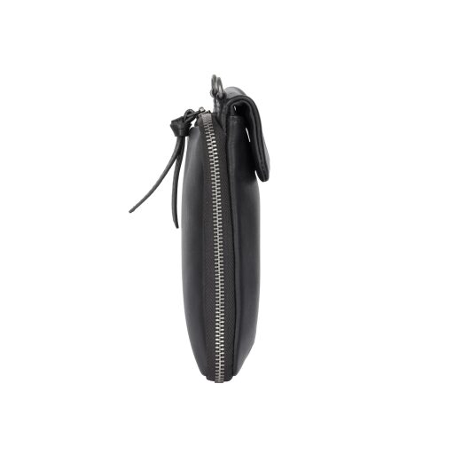 Bellicci Kožená crossbody kabelka na telefón KIA čierna BEKI-42/150 BLK - bočný pohľad