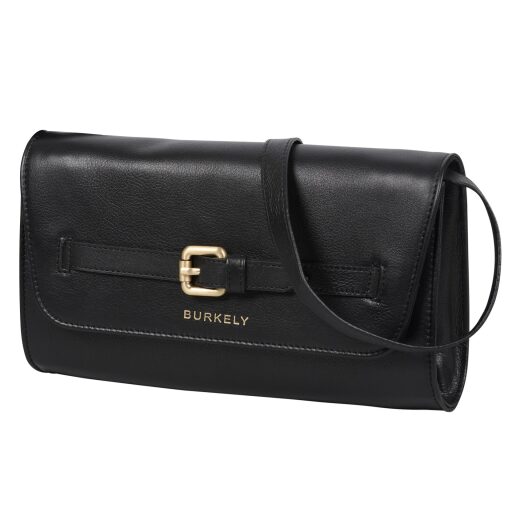 BURKELY Kožená kabelka cez rameno / crossbody Demi 1001905.46.10 čierna bočný náhľad