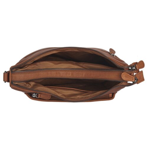 The Chesterfield Brand kožená kabelka cez rameno / crossbody Tivra C48.140831 koňaková