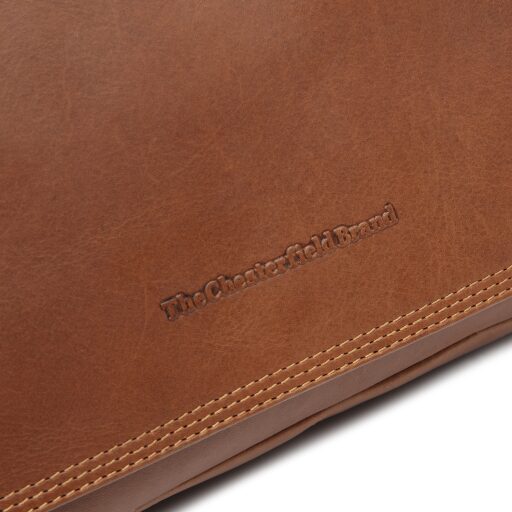 The Chesterfield Brand Dámska kožená kabelka cez rameno Forano C48.136131 koňaková logo